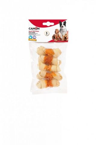 Hueso con pollo.(5p)5cm-70g-6pz