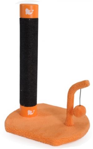 Rascador columna con juego -NARANJA- 34x30x50h cm