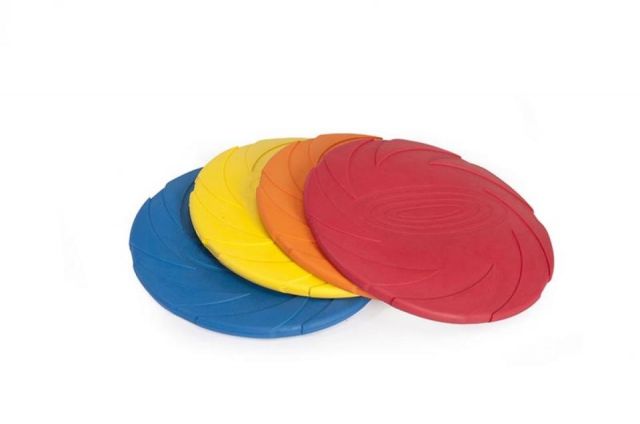 Juguete goma -FRISBEE flotante Diam.15cm - 4p