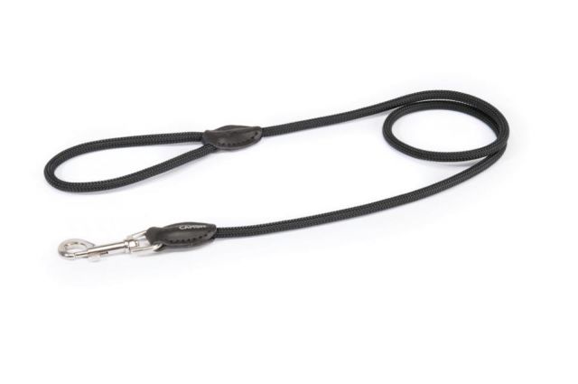 Nylon rope leash - black - mm8x1200