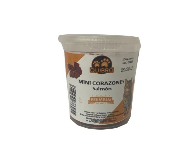 MINI CORAZONES SALMÓN GATO 100G  (12 botes x caja)