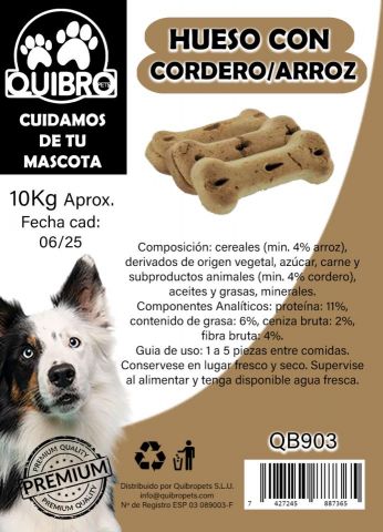 HUESO CON CORDERO/ARROZ 10kg