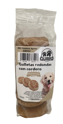 GALLETAS REDONDAS CON CORDERO 400G (8b x caja)