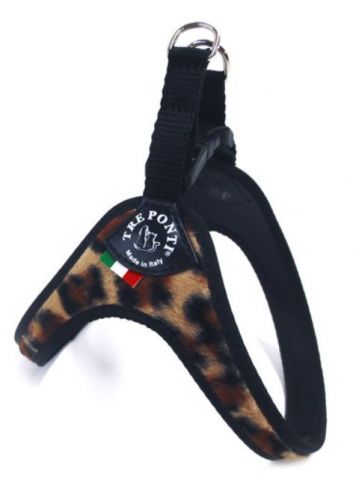 Fur harness with adjustable strap1 ½nat. leop.